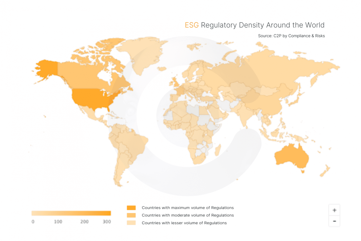 ESG Regulatory Density Around the World