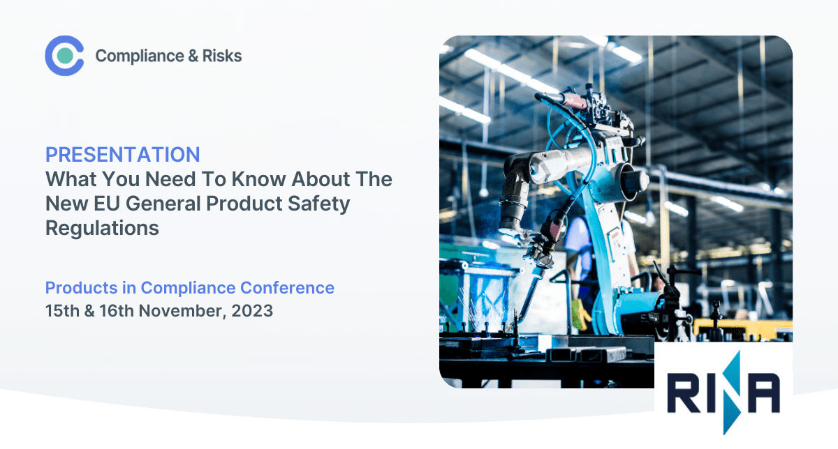 Compliance & Risks Presenting At RINA Products in Compliance Conference