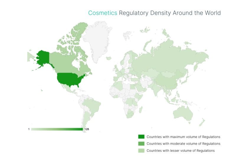 Cosmetics Regulatory Density Around the World