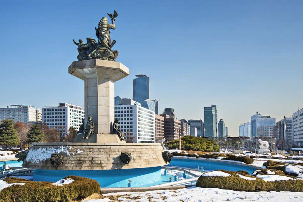 Seoul, South Korea cityscape from the Parliament Building.