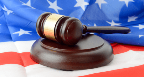 Gavel on US flag - concept for Deregulation in the US