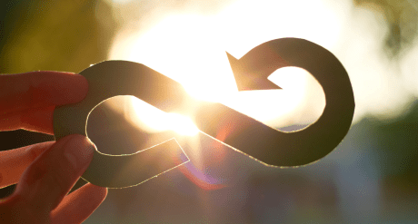 circular symbol on a nature background - concept for Resource Circulation Promotion Act